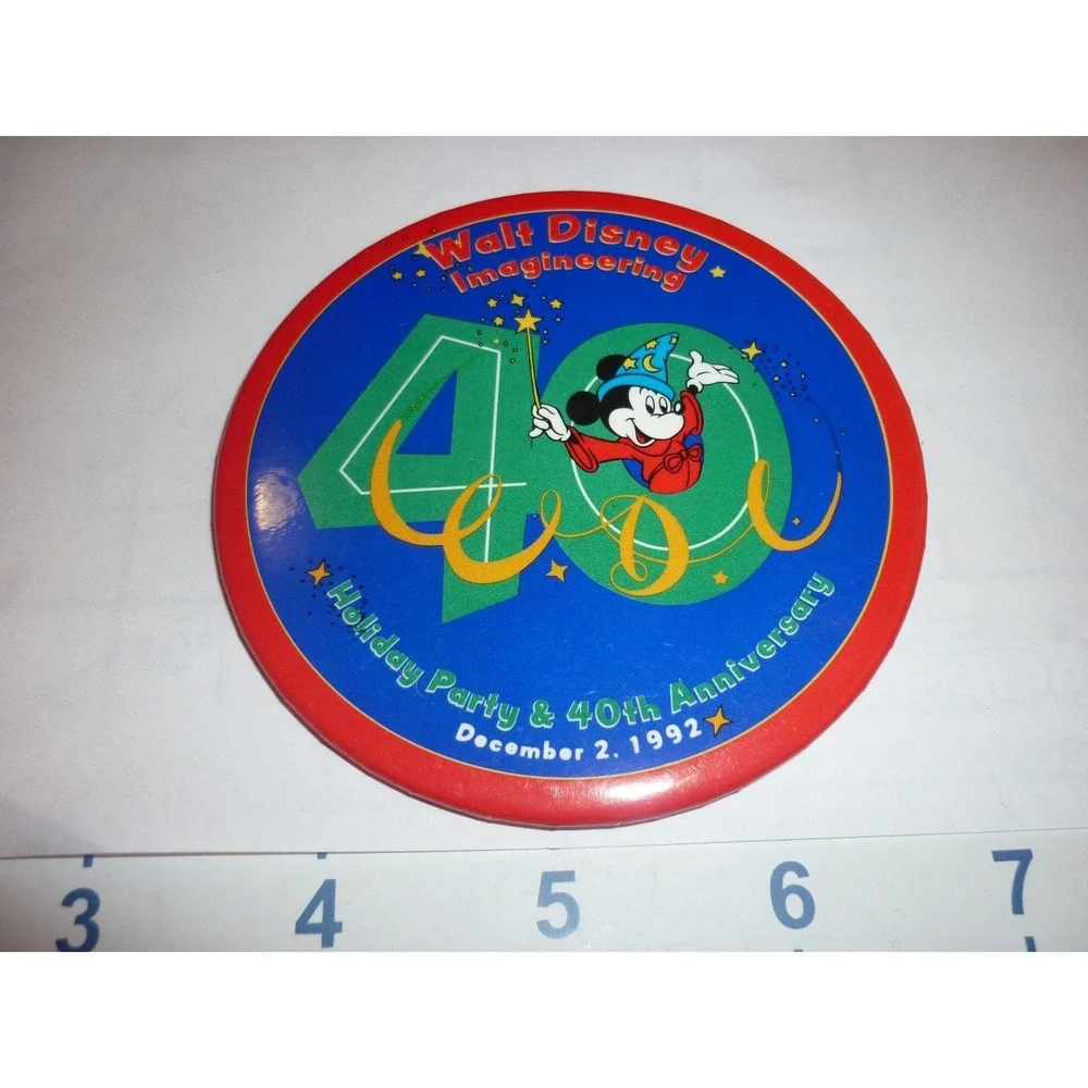 Walt Disney Imagineering Holiday Party 40th‎ Anniversary 1992 Mickey Mouse Pin